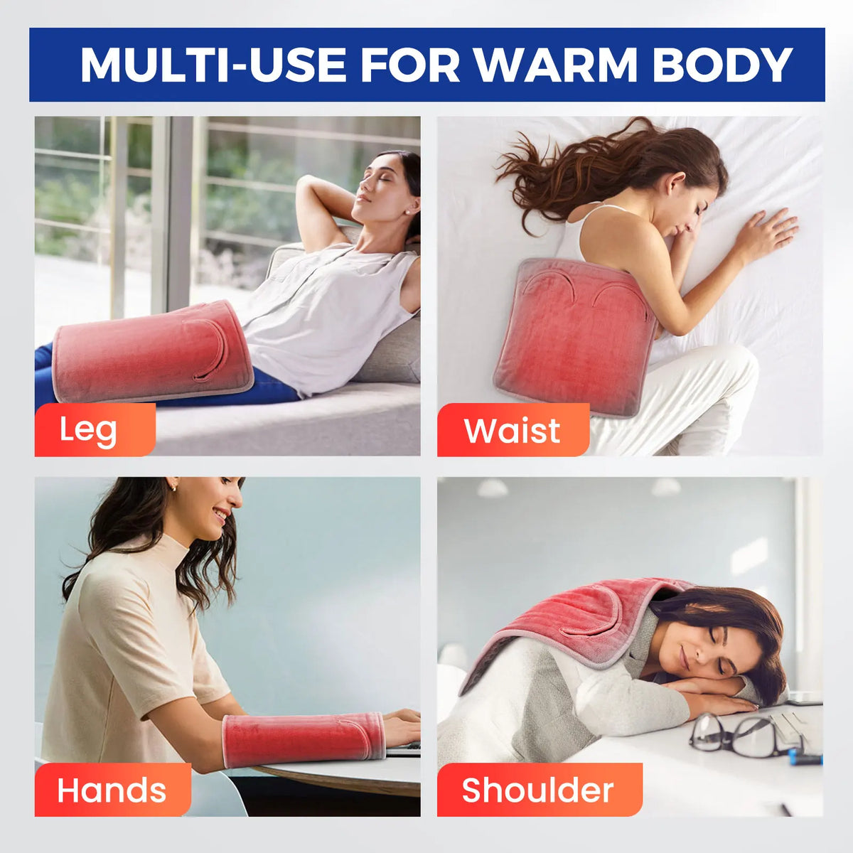 Electric Foot Warmer Pad, Washable Heated Foot Mat with 9 Heat Settings