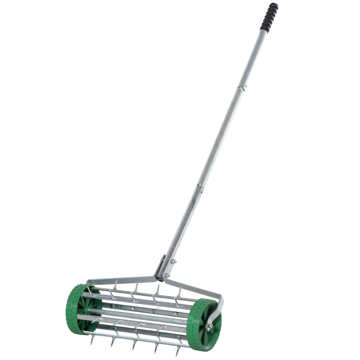 Garden Lawn Aerator with 3-Position Adjustable Handle, Rolling Spike Roller