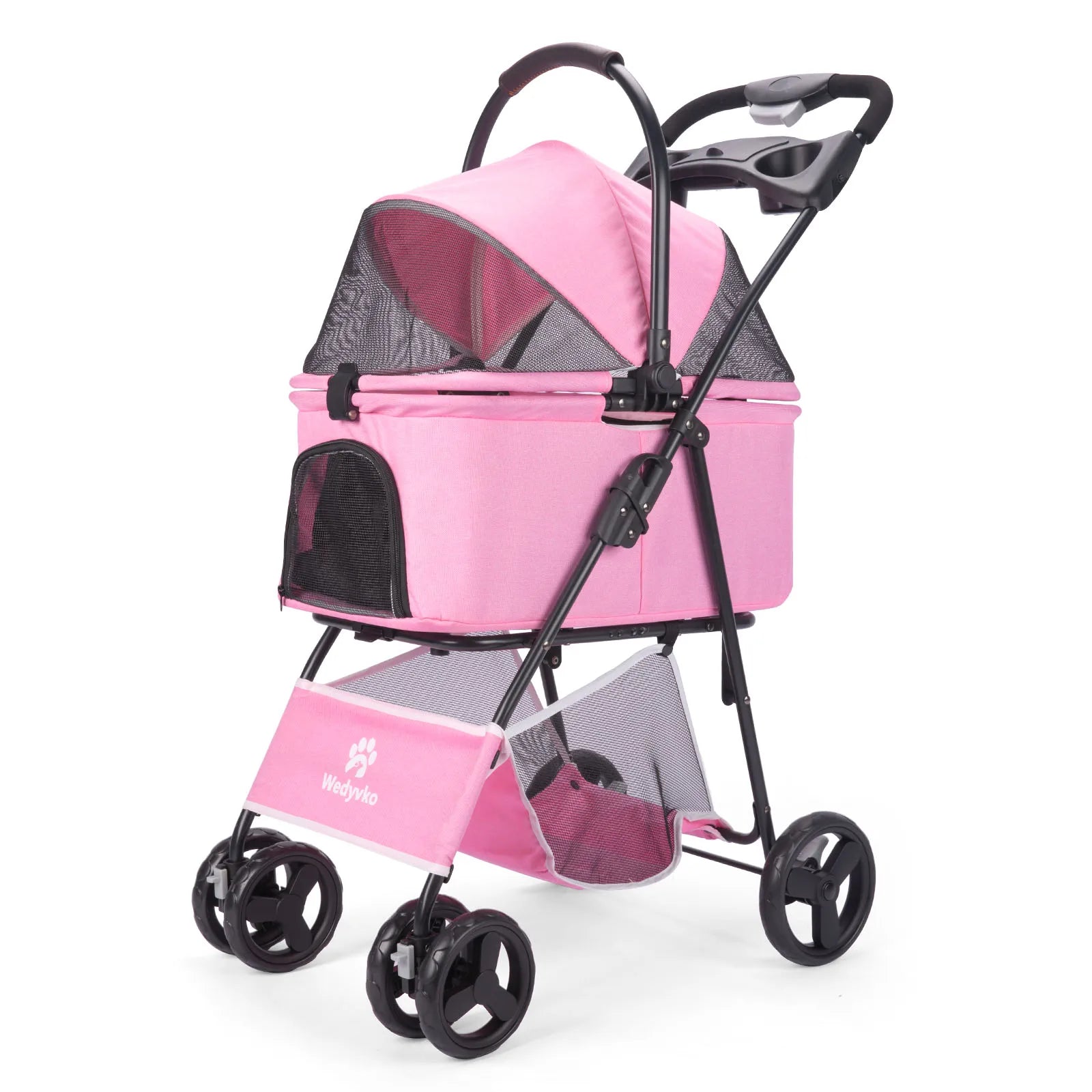 3 in 1 Pet Stroller with Removable Carrier – Foldable All-Terrain Dog & Cat Travel Stroller