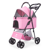 3 in 1 Pet Stroller with Removable Carrier – Foldable All-Terrain Dog & Cat Travel Stroller