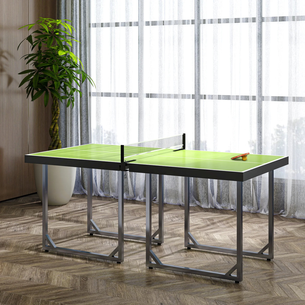 6ft Folding Mini Table Tennis Table with Net, 182cm