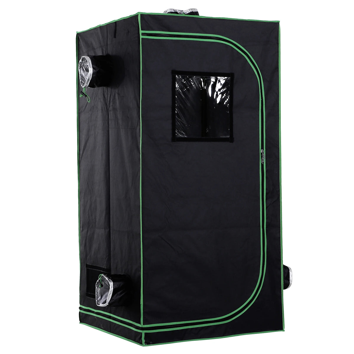 Hydroponic Grow Tent 80x80x160cm with Reflective Mylar Lining Adjustable Mesh Vents and Floor Tray
