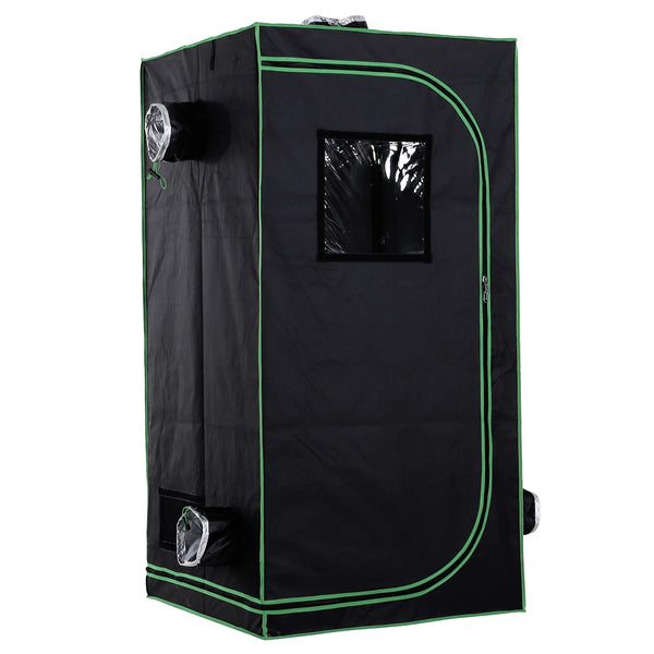 Hydroponic Grow Tent 80x80x160cm with Reflective Mylar Lining Adjustable Mesh Vents and Floor Tray