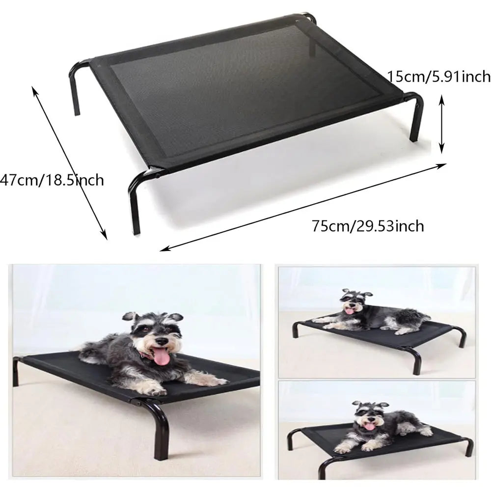 Elevated Dog Bed Waterproof Breathable Mesh Pet Cot with Non Slip Feet