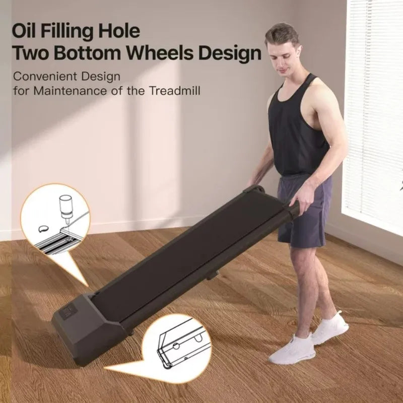 2 in 1 Under Desk Walking Pad Treadmill 2.5HP 300lbs Capacity Quiet Portable LED Display Bluetooth