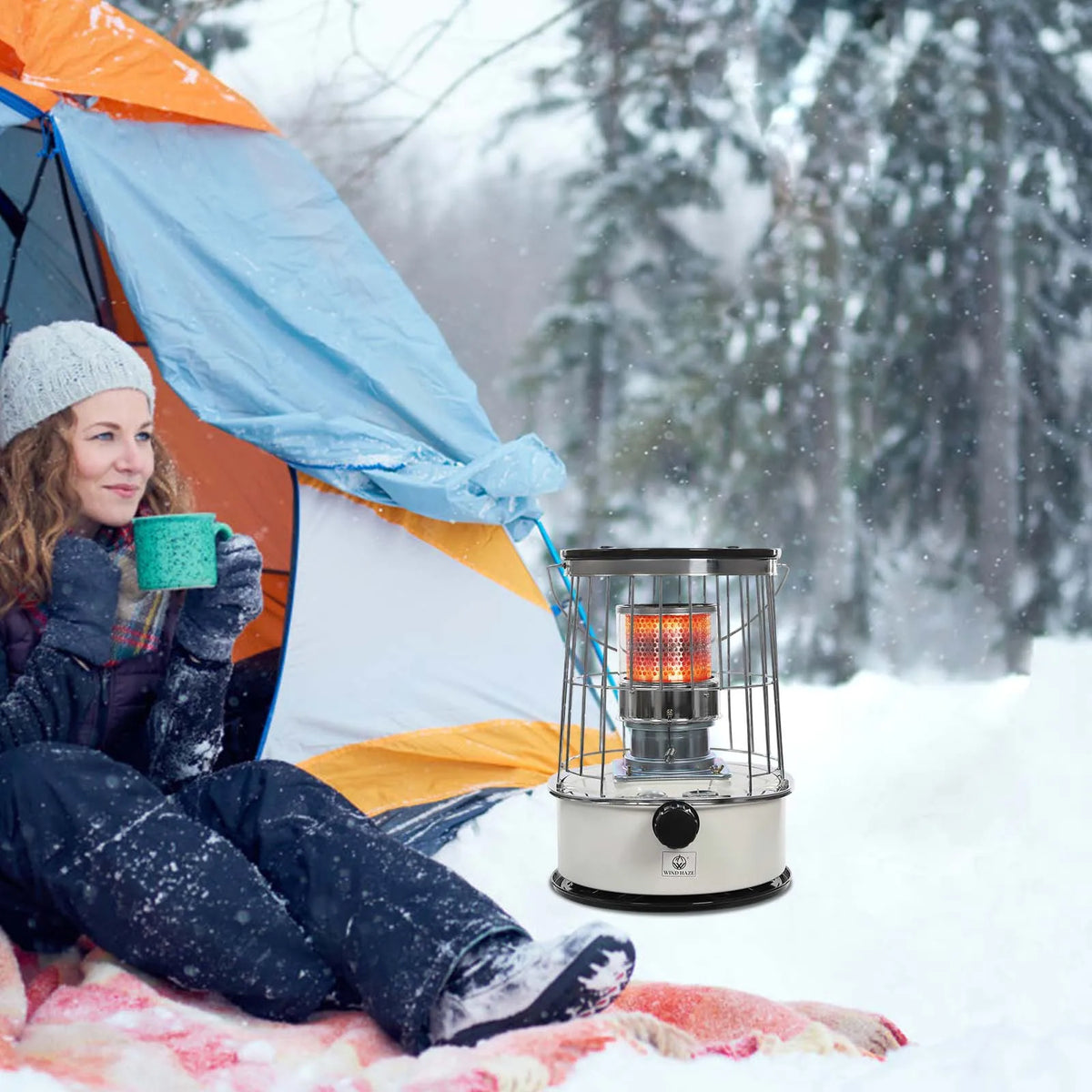 Portable Paraffin Heater, 6L Tank, 18 Hours Running Time