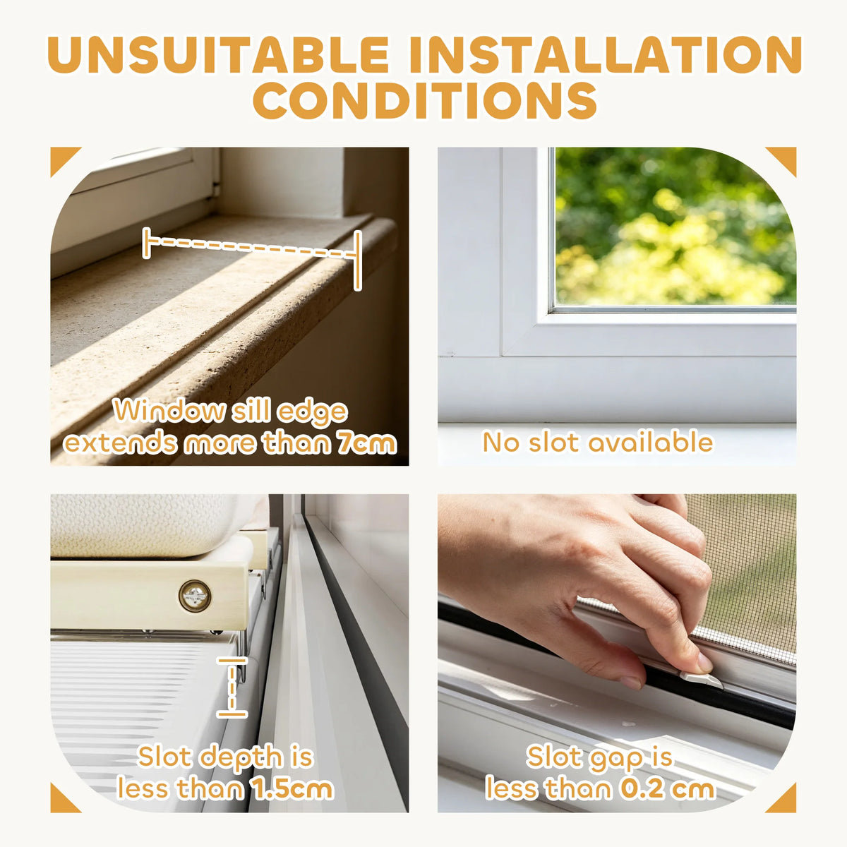 Cat Radiator Bed, Adjustable Hanging Cat Hammock with Cushion, Cream