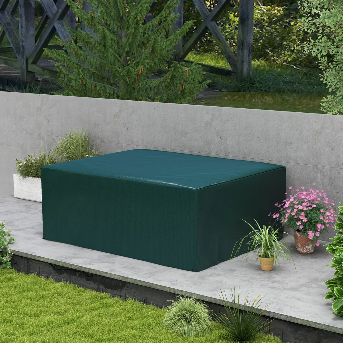 Garden Furniture Cover 235 x 190 x 90cm, Anti-UV Patio Set Cover, Dark Green