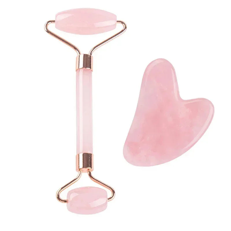 Natural Jade Roller & Gua Sha Set | Face Lifting Massager for Anti-Wrinkle & Skin Care