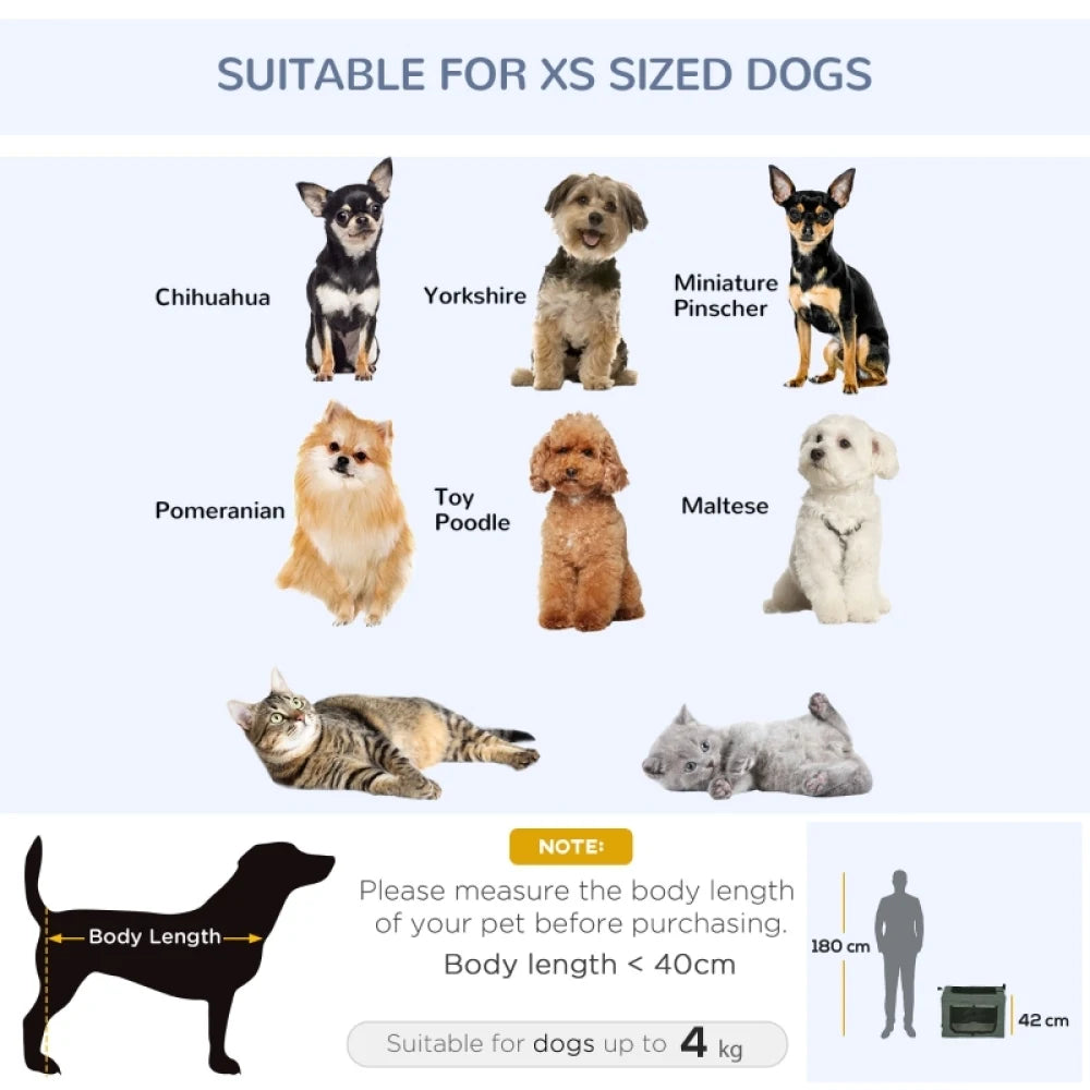 60cm Soft Sided Pet Carrier with Cushion 3 Doors Collapsible Travel Crate for Cats and Miniature Dogs Grey