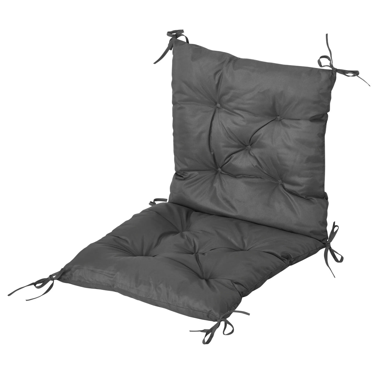 Set of 2 Garden Chair Cushions, Seat and Back Pads for Indoor and Outdoor Use