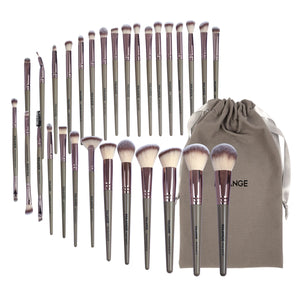 30Pcs Professional Makeup Brush Set Foundation Concealers Eye Shadows Powder Blush Blending Brushes Beauty Tools with Bag