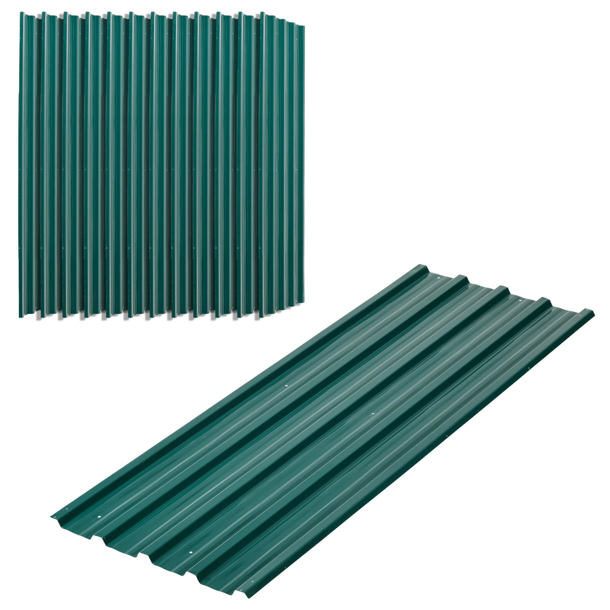 12 Pack Corrugated Galvanised Steel Roofing Sheets, 129 x 45cm, Dark Grey