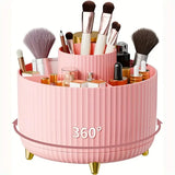 RONSLORE 360° Rotating Makeup Brush Holder | 5-Slot Desktop Organizer for Vanity & Bathroom