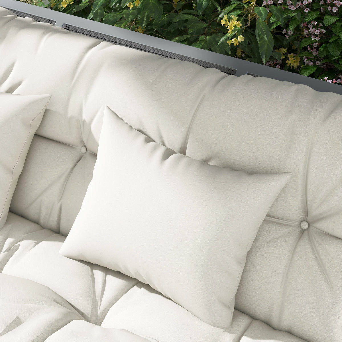 Replacement Seat & Back Cushion Set with 2 Pillows, White – Swing Not Included