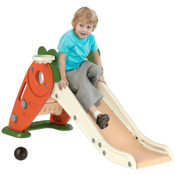 3 in 1 Kids Slide, Carrot-themed Foldable Indoor Slide for 1-3 Years
