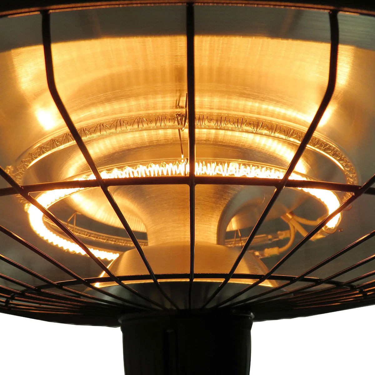 Hanging Infrared Patio Heater with Halogen Light, Adjustable 1000W / 2500W