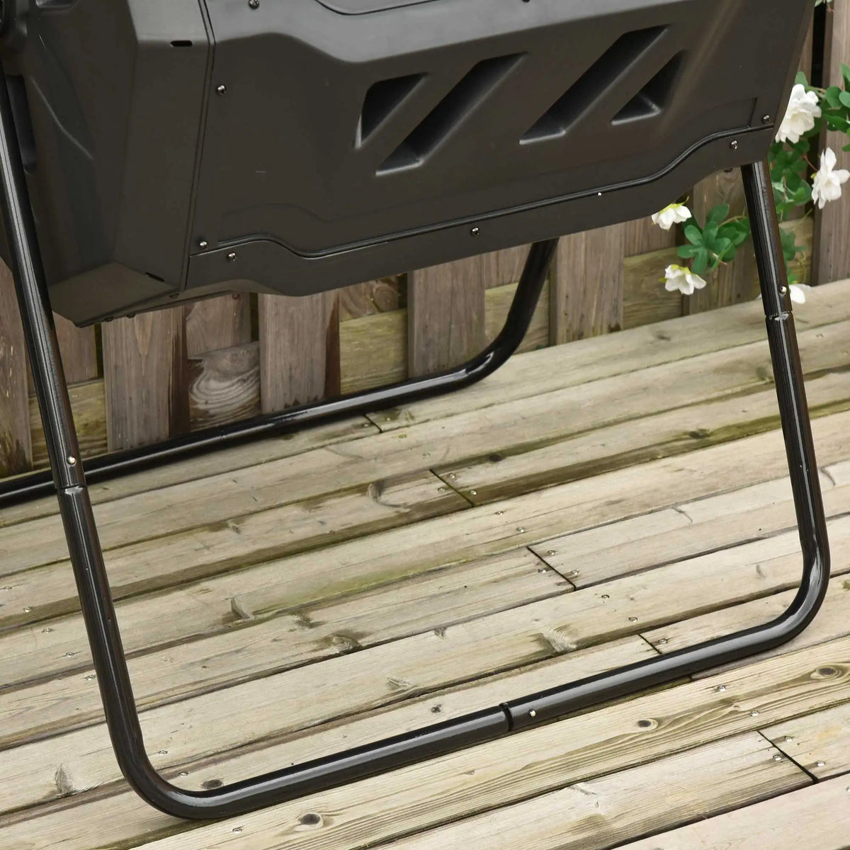 Garden Compost Bin 160L Dual Tumbler Rotating Outdoor Composter W/ Sliding Doors