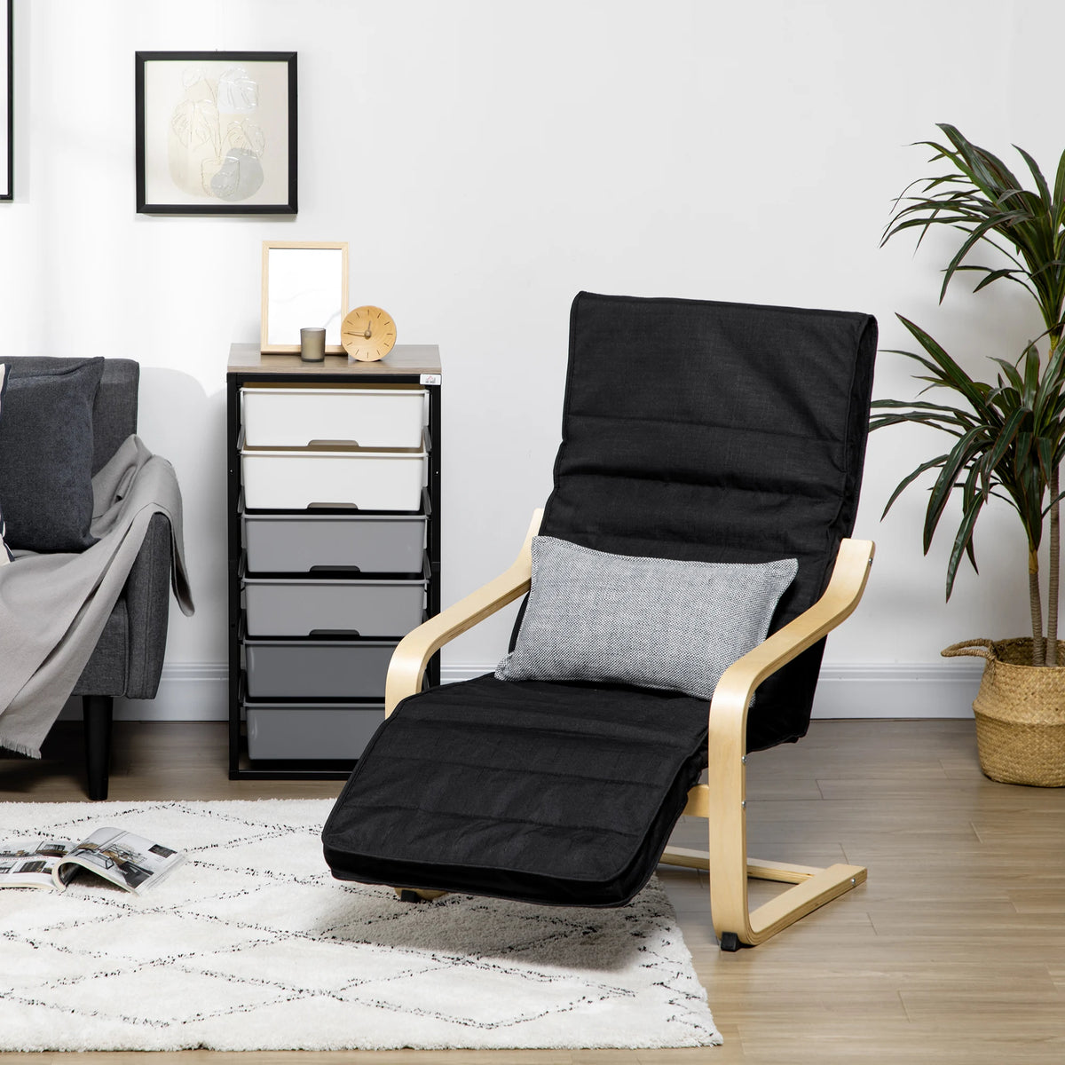 Lounge Chair Recliner with Adjustable Footrest for Home
