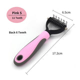 Professional Pet Deshedding Brush | Stainless Steel Fur & Knot Cutter for Dogs & Cats