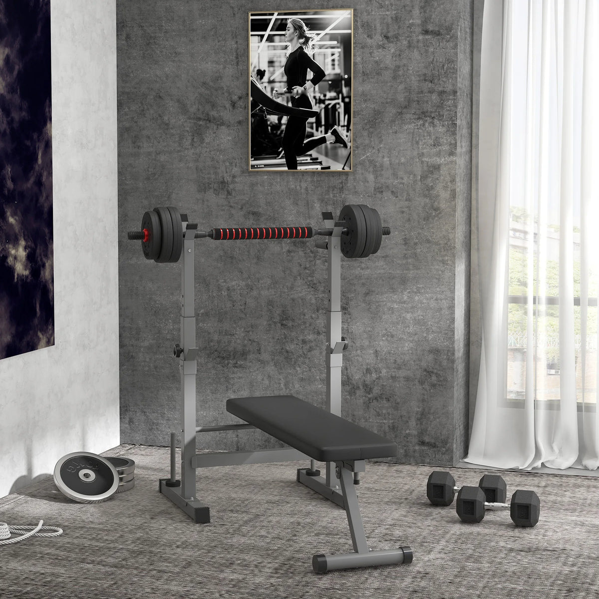 25kg 2-in-1 Adjustable Dumbbell & Barbell Weight Set