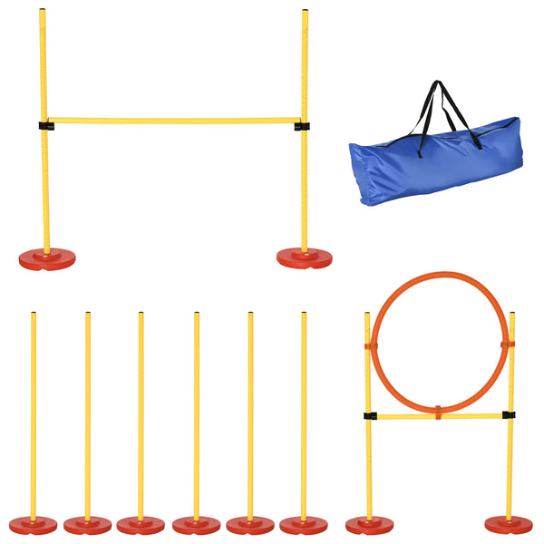 3-Piece Outdoor Dog Agility Starter Set with Carry Bag