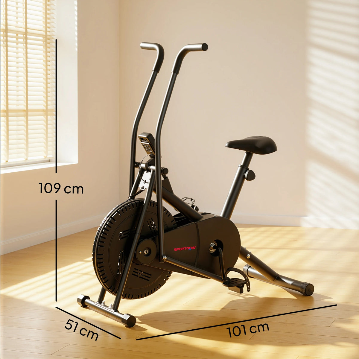 Quiet Exercise Bike for Home with Adjustable Seat and LCD Display