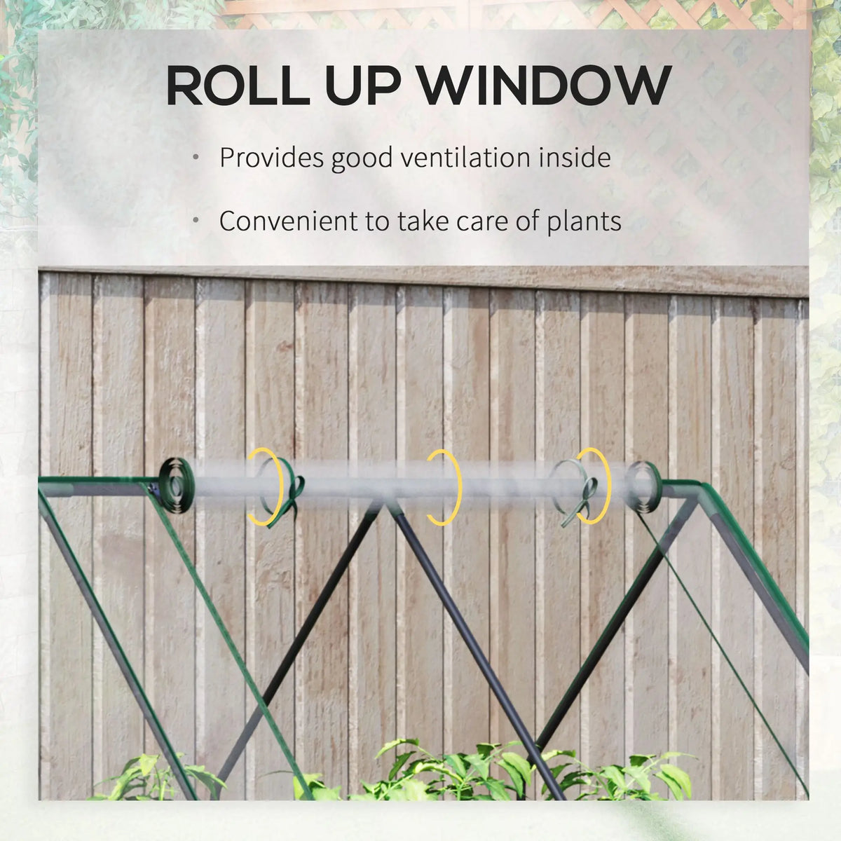 Steel Raised Garden Planter Box with Greenhouse Cover, Dual-Use, Clear