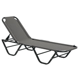 Aluminium Garden Sun Lounger with 5-Position Adjustable Backrest, UV-Resistant Texteline Fabric