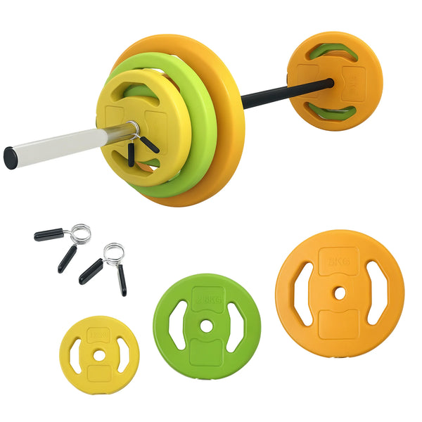20kg Barbell Weights Set, Adjustable Weights with Non-slip Handle, for Women and Men Home Gym Exercise