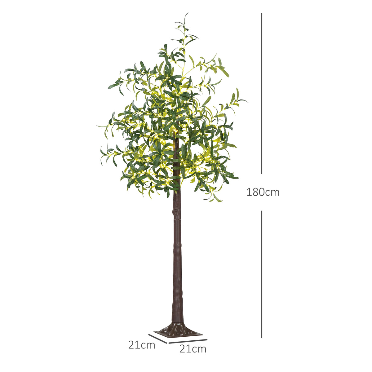 180cm Artificial Olive Tree with 300 Warm White LED Lights