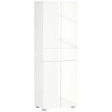 HOMCOM Kitchen Cupboard Storage Cabinet Push Open Doors and Drawers, White