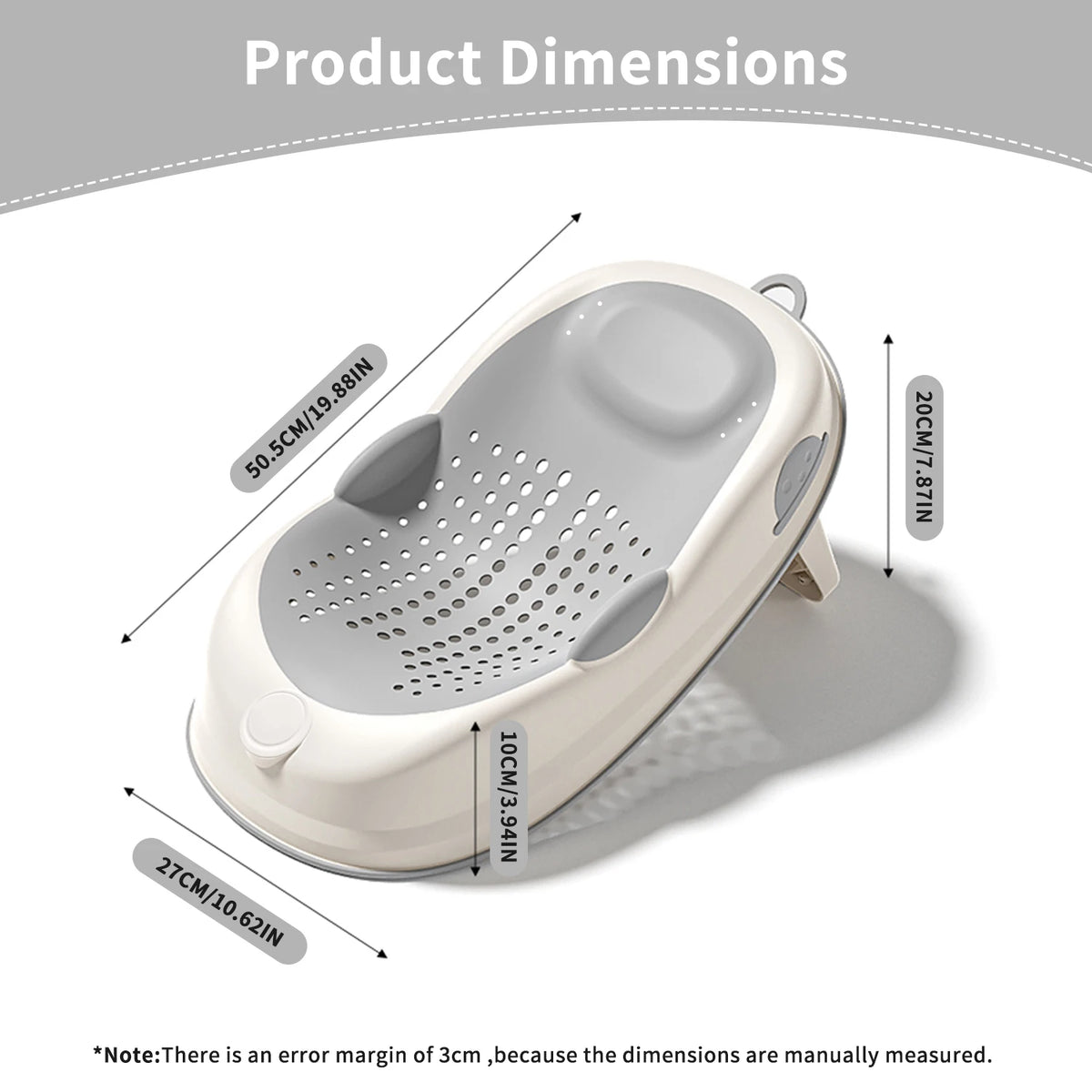 Ergonomic Baby Bath Support Seat with Non-Slip Base – Infant Bath Lounger for Safe Bathing
