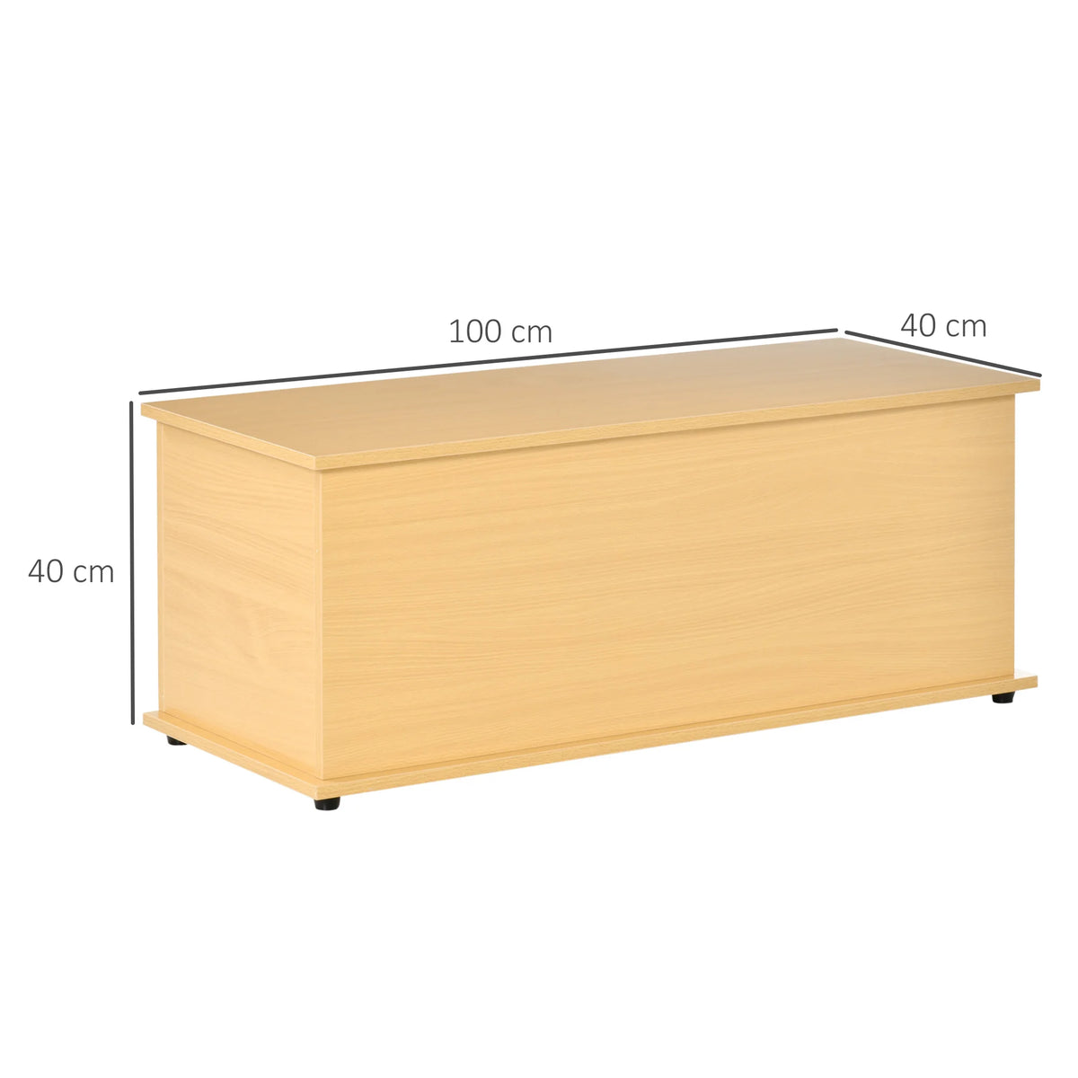 Storage Chest With Lid, 113L Storage Box, Burlywood