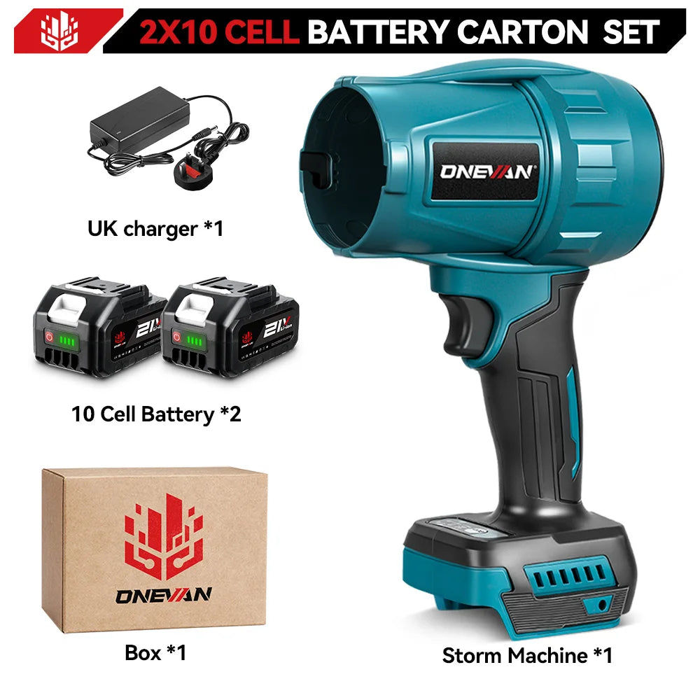 Brushless Cordless Turbo Jet Blower 2000W, Compatible with Makita 18V Batteries
