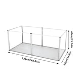 BINGOPAW Acrylic Pet Whelping Pen 6-10 Panels Multiple Sizes Clear Playpen Fence for Guinea Pigs Rabbits Small Animals