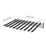 9 Rod Wall Mount Pants Rack 16kg Load Silent Slide Flocking for Trousers Ties Scarves Wardrobe Organiser