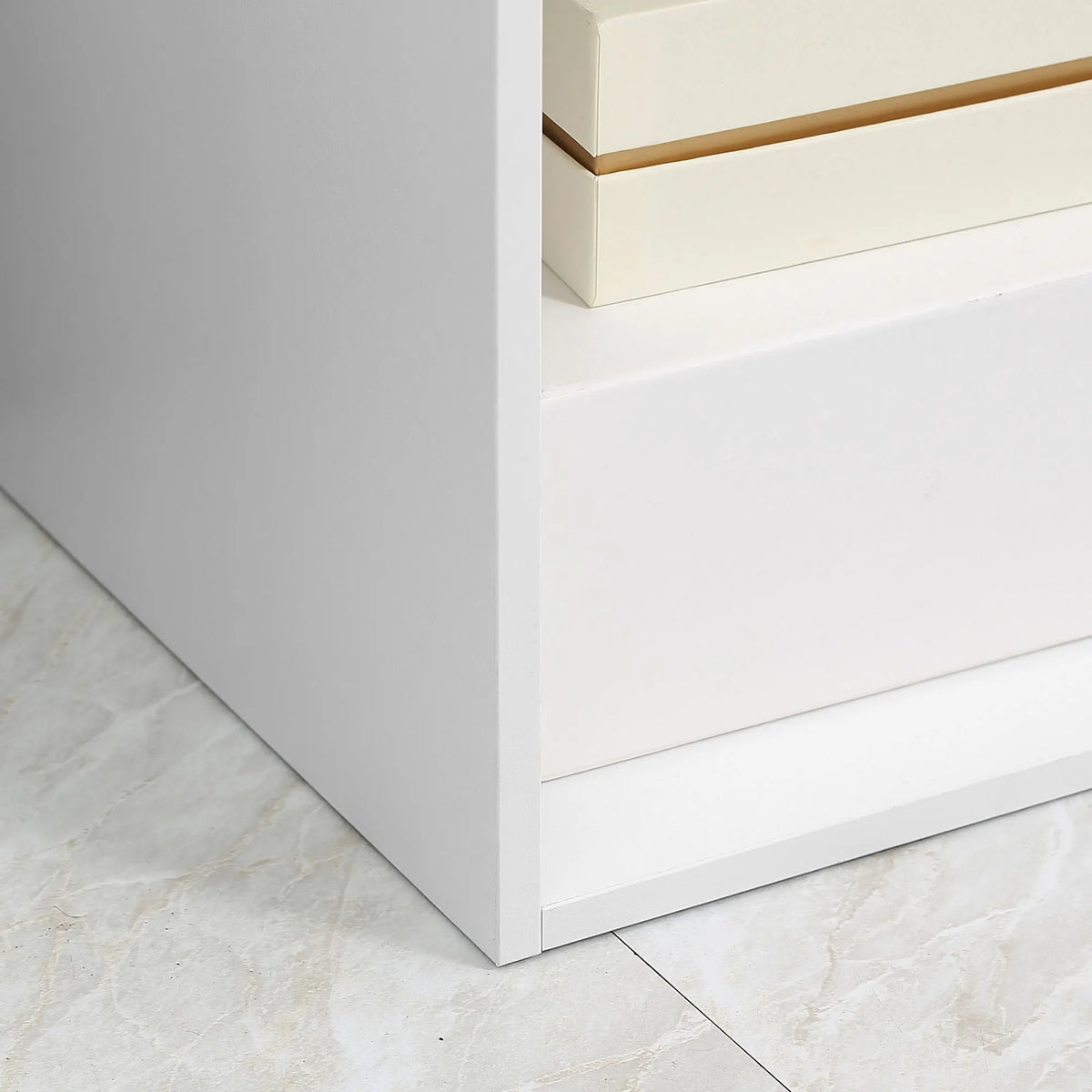Storage Cabinet with 6 Cubes, Closet Organiser with 3-Tier Shelf, White