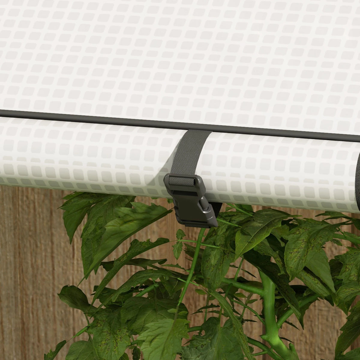 Compact Greenhouse with 4 Wire Shelves and Vents, 100 x 80 x 150cm, White