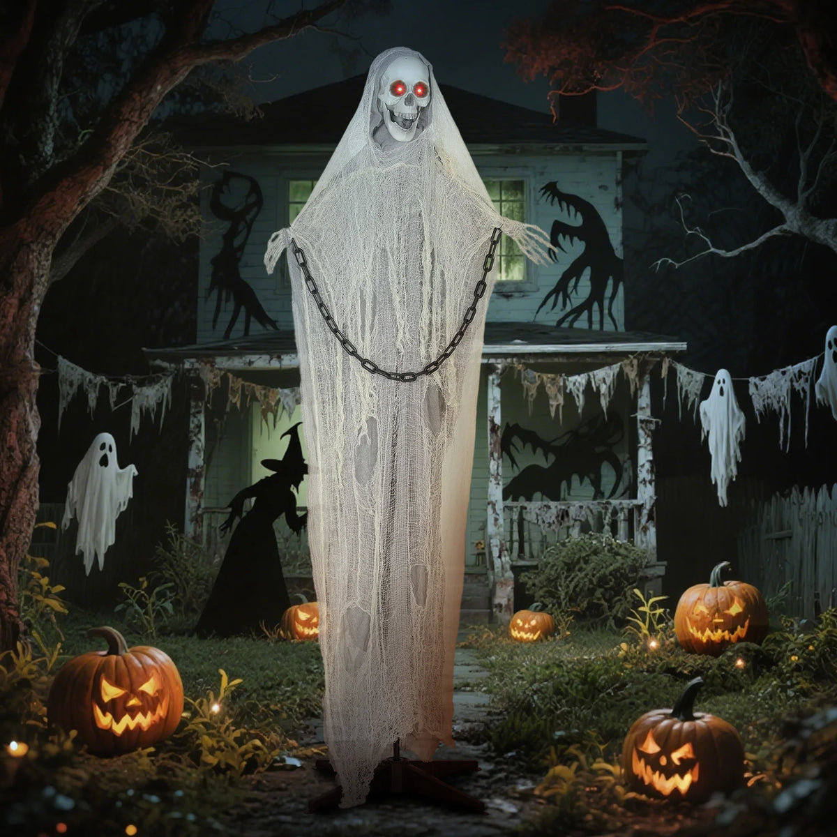 183cm Life-Size Standing Halloween Prop with Bendable Arms