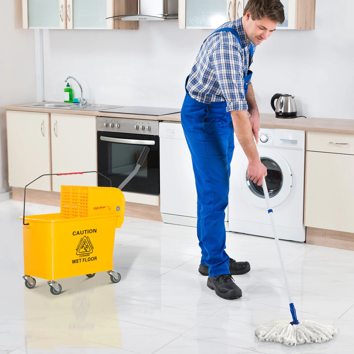 20L Mop Bucket with Wringer and Wheels