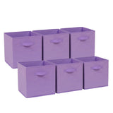 6 Pack Foldable Storage Cubes Fabric Storage Bins 30x30cm Wardrobe Organiser Boxes