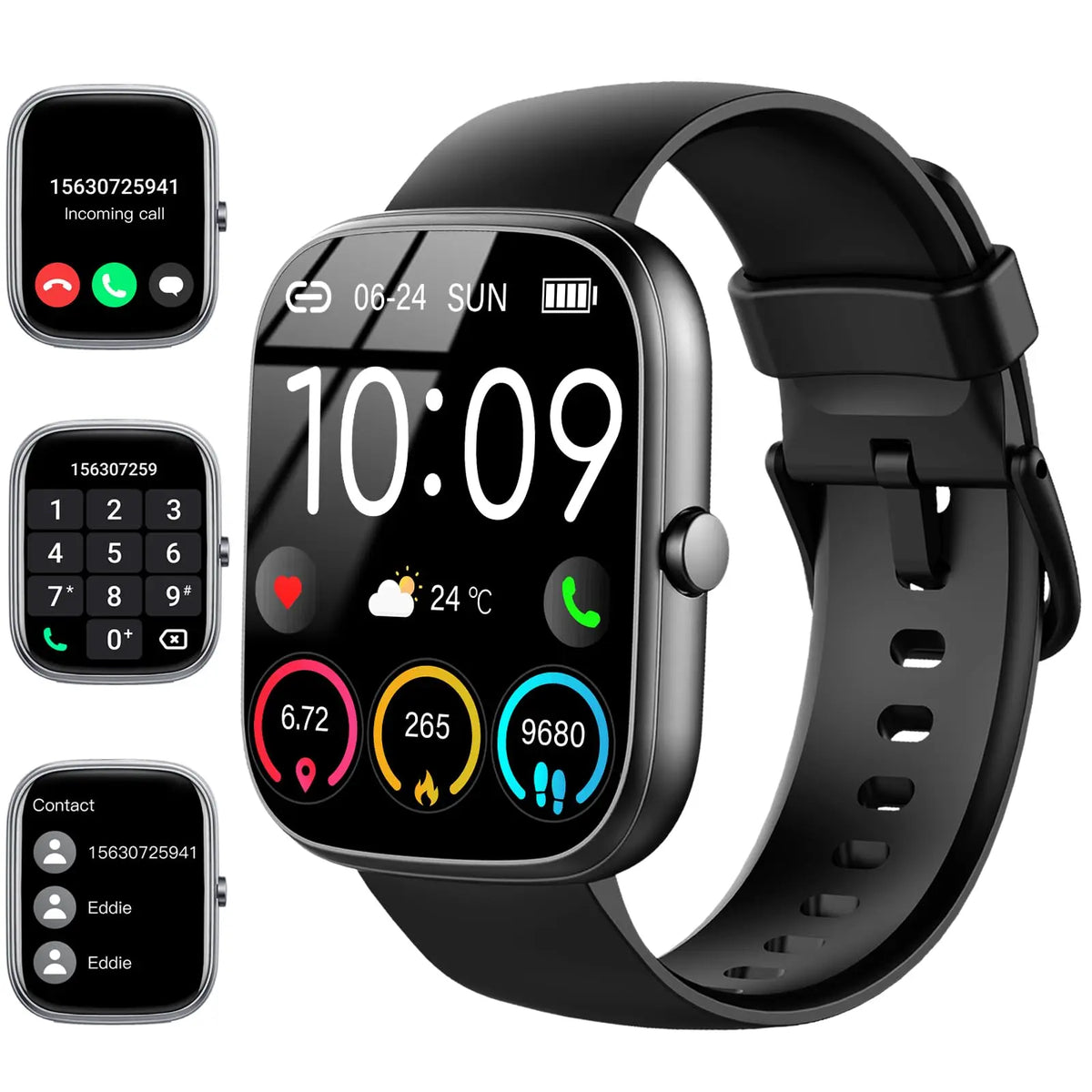 1.91" Smart Watch with Call & Answer, IP68 Waterproof Fitness Tracker, Heart Rate & Sleep Monitor