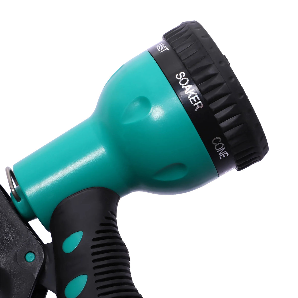 Compact Garden Hose Reel with Auto Rewind and Locking Spray Nozzle