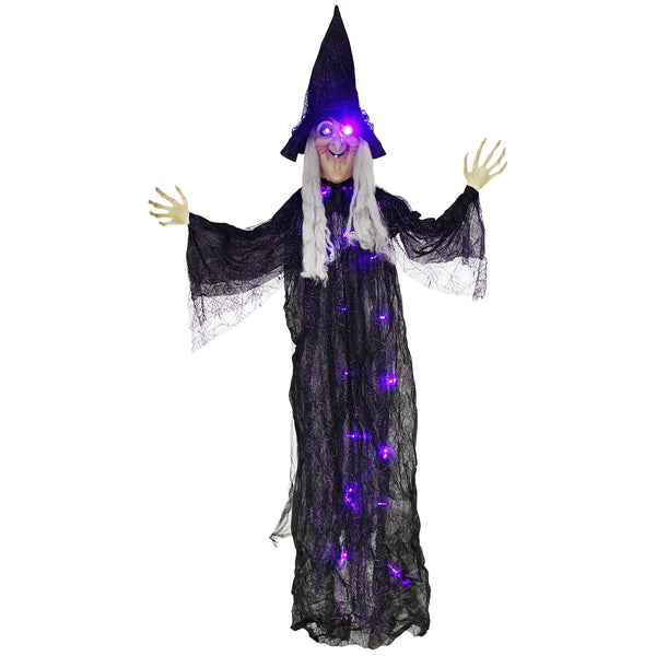 Voice Activated Halloween Animatronics Witch, Battery Operated