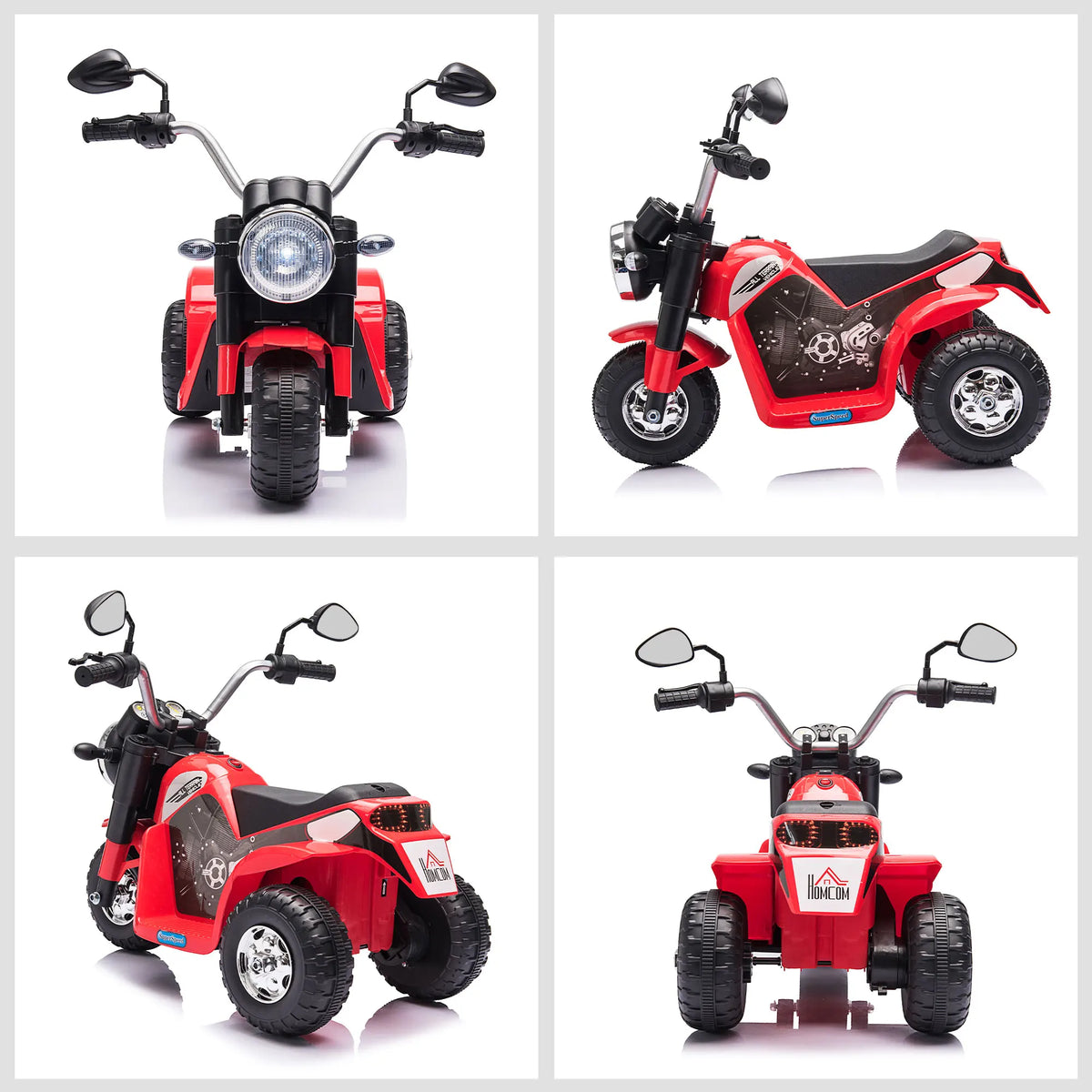 Kids 6V Electric Ride-On Motorcycle with Lights and Horn, 18-36 Months