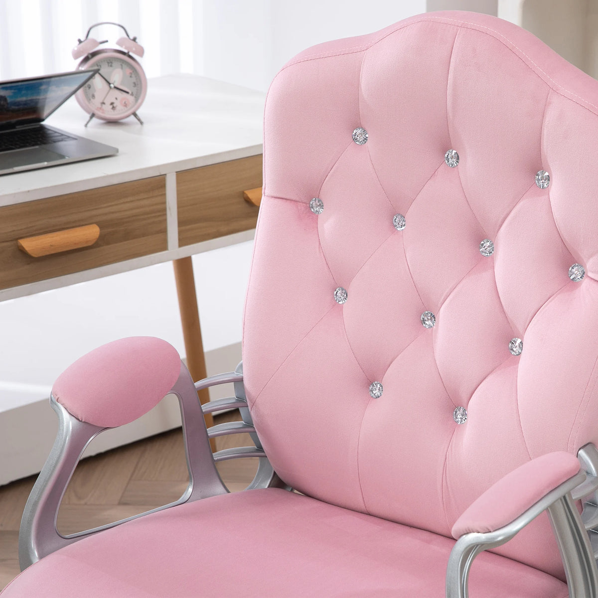 Home Office Chair with Adjustable Height and Tilt Function, Pink