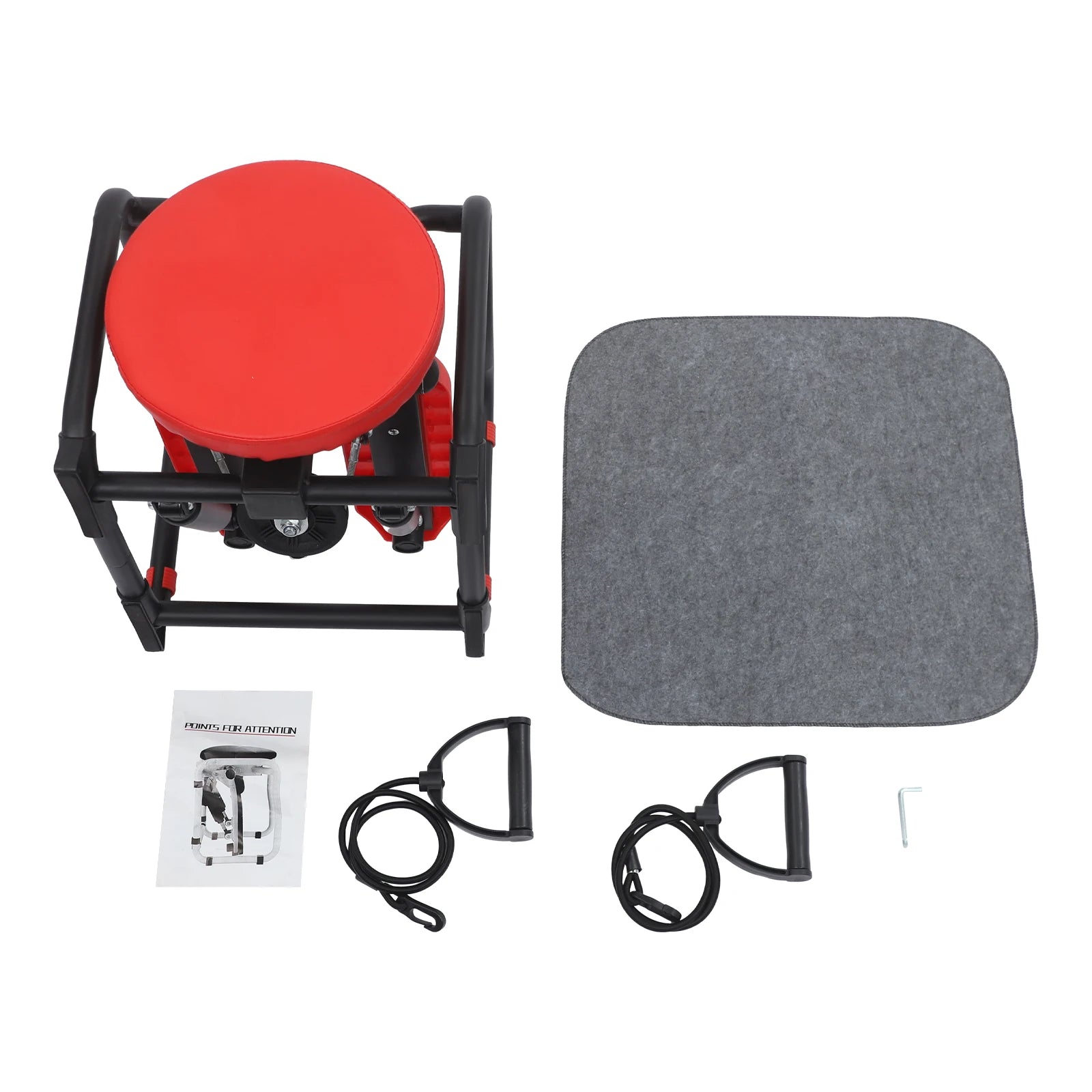 Mini Hydraulic Stepper with Resistance Bands LED Display 150kg Capacity for Home Fitness Legs Arms Waist