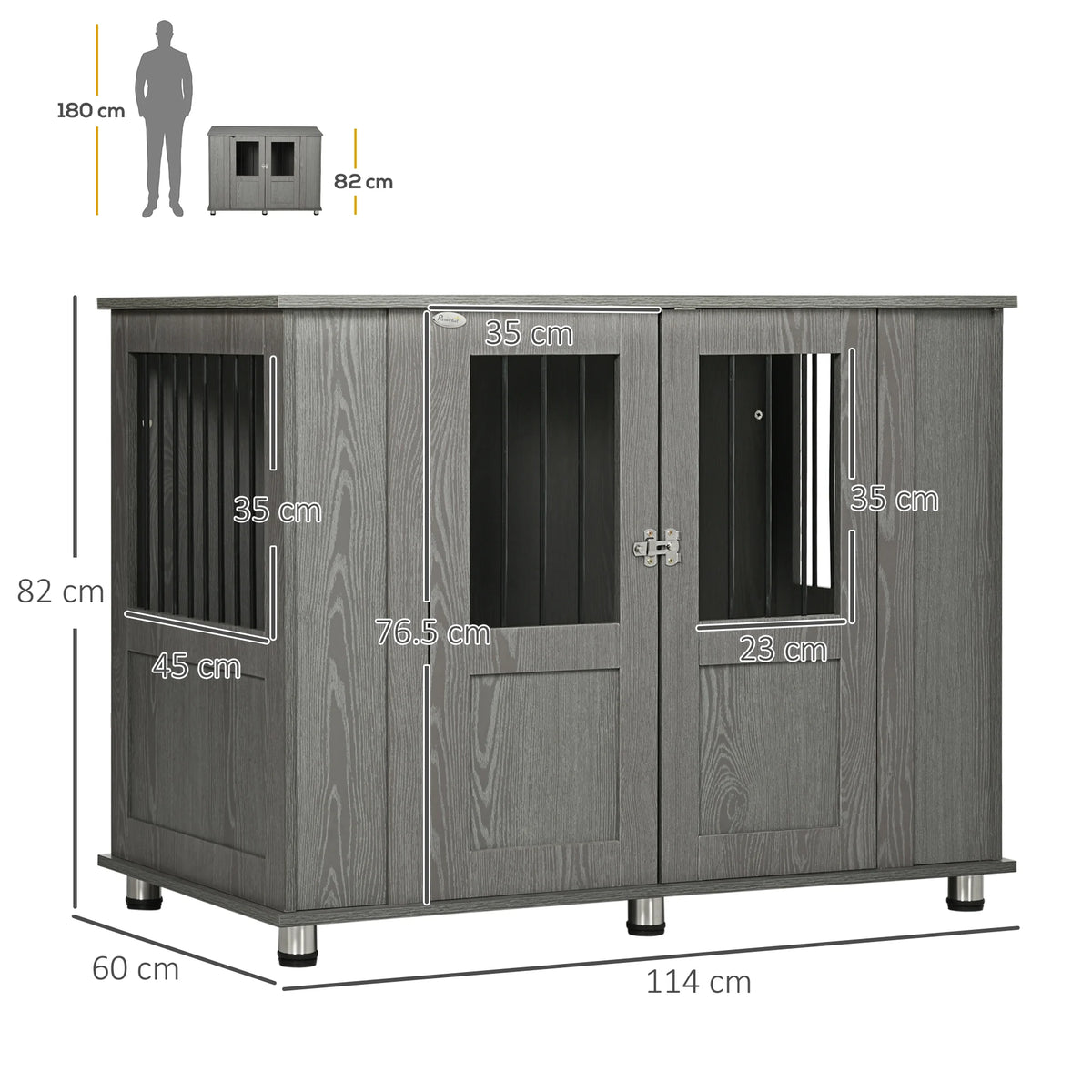 Dog Crate Kennel Cage for Extra Large Dog, Indoor End Table