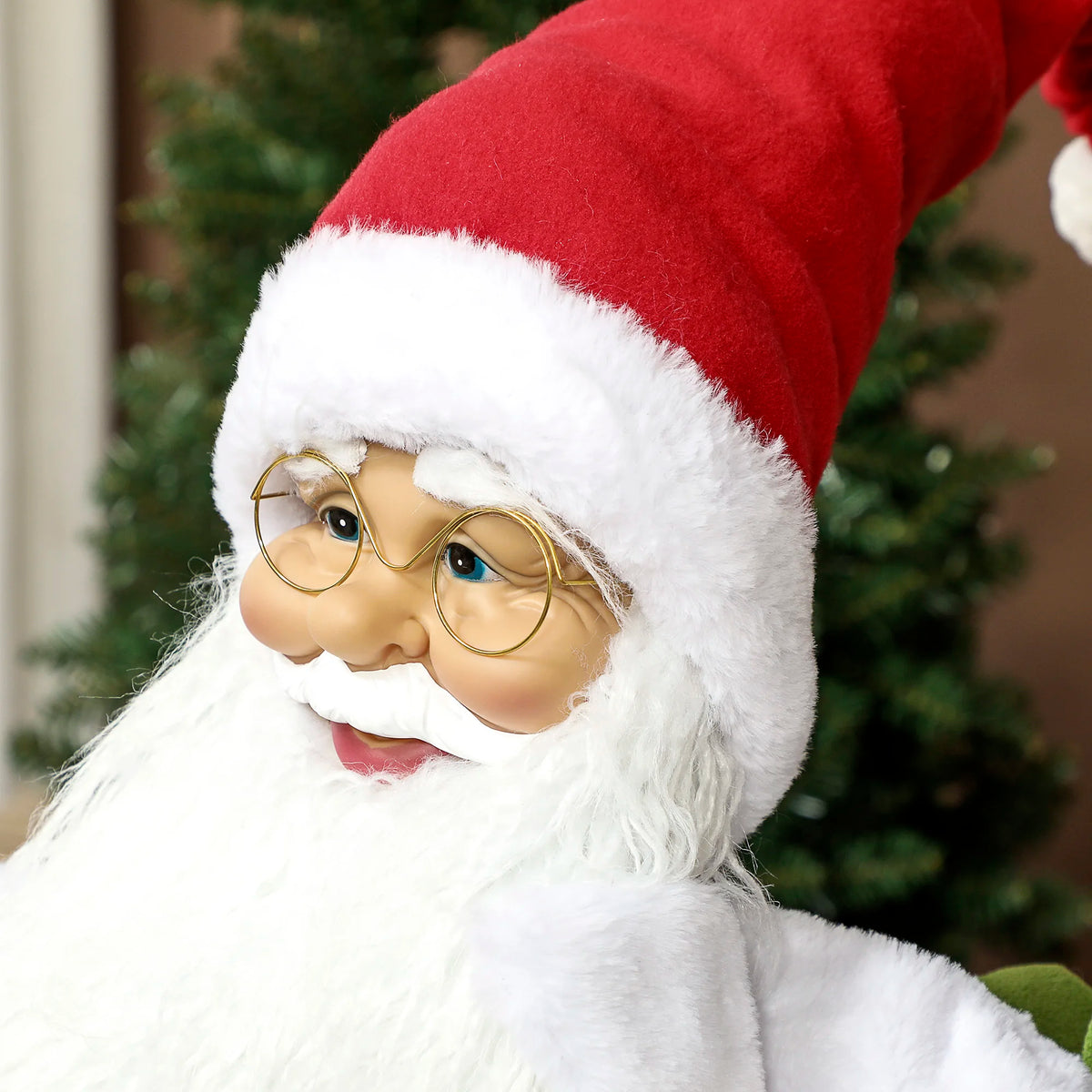 120cm Animated Santa Claus Christmas Decoration with LED Lights